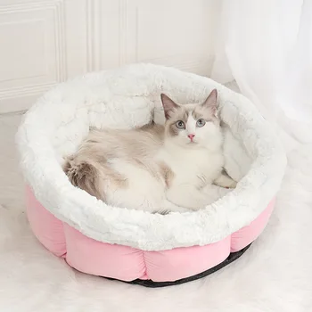 קטיפה חתול ספה קטנה, כלב בגודל בינוני מיטה חמה נוח כלב מלונה רכה חתול למיטה חתול המחמד מושב המכונית מחצלות אביזרים לחיות מחמד